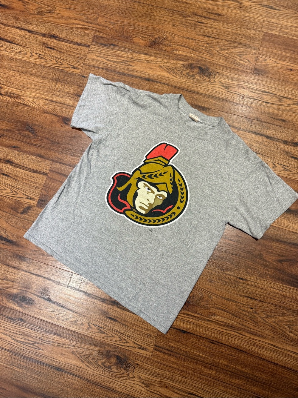 Vintage Ottawa Senators 90’s / y2k Grey OG Logo Helmet Graphic Tee Size M